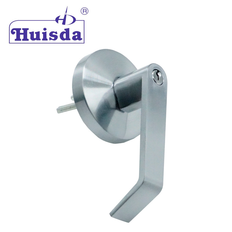 Panic Bar Lever Handle Lock for Fire Door Cam Latch Keyed Non Handed Zinc Alloy Exterior Door Lock in Satin Nickel