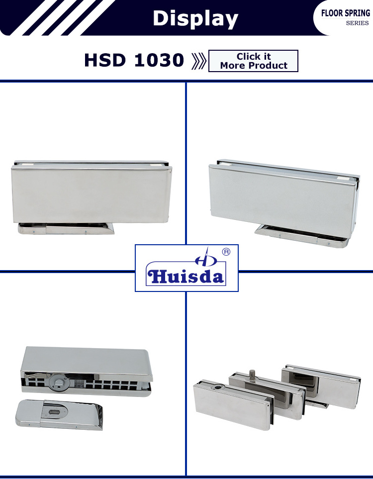 HSD 1030 Hydraulic Patch Fitting Stainless Steel Pivot Door Closer Frameless Glass Patch Hinge Fitting for 85KG