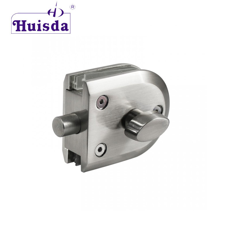 Commercial Glass Door Lock Latch SS304 Round Knob Door Lock Frameless Glass 10-12mm