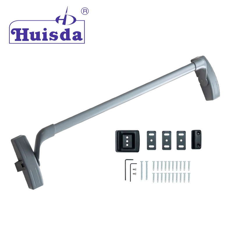 Two Point Anti Panic Bar with Rod Double Door Fire Rated Vertical Panic Bar Iron Push Bar