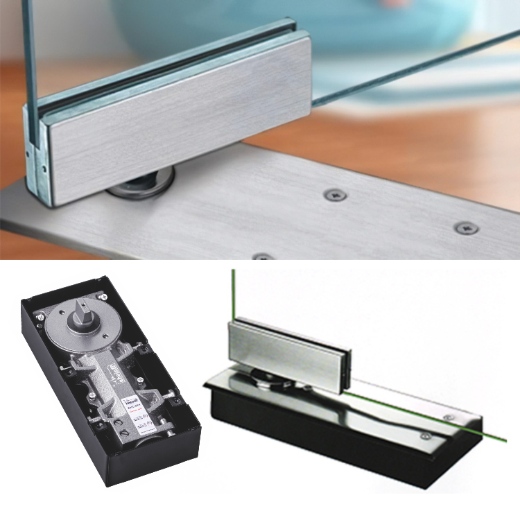 HSD 220B Automatic Floor Spring Single Cylinder Glass Slide Hydraulic Door Closer floor hinge Floor Spring For Glass Door