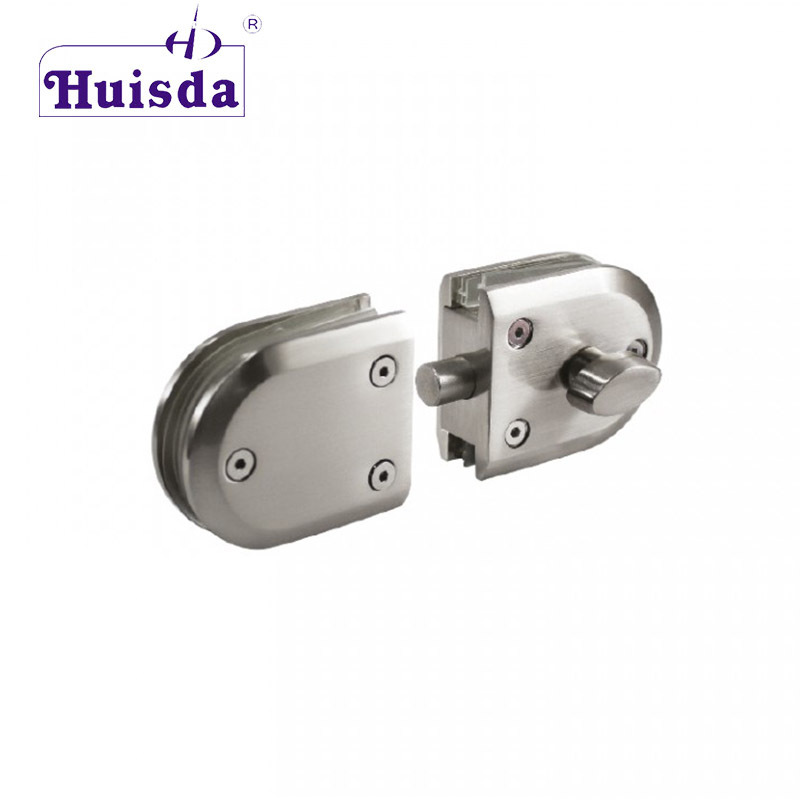 Commercial Glass Door Lock Latch SS304 Round Knob Door Lock Frameless Glass 10-12mm