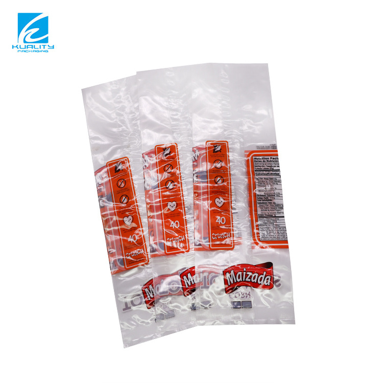 Custom printed plastic side gusset laminated tortilla packaging bag