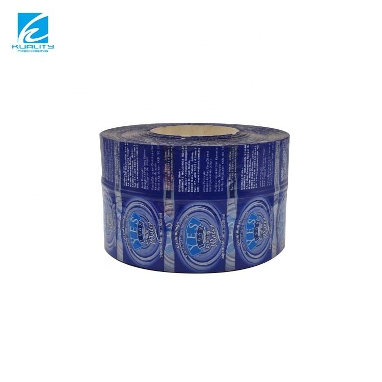 PVC Laminated Plastic Heat Shrink Film Plastic Heat Shrink Sleeve For Mineral Water Bottle