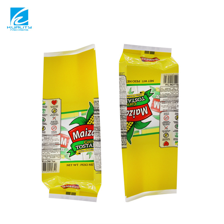 Custom printed plastic side gusset laminated tortilla packaging bag