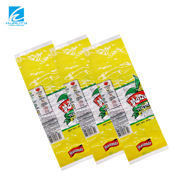 Custom printed plastic side gusset laminated tortilla packaging bag