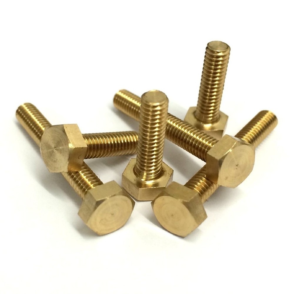 Fastener manufacture DIN 933 DIN 931 M3 M4 M6 M8 M10 brass hex head bolt