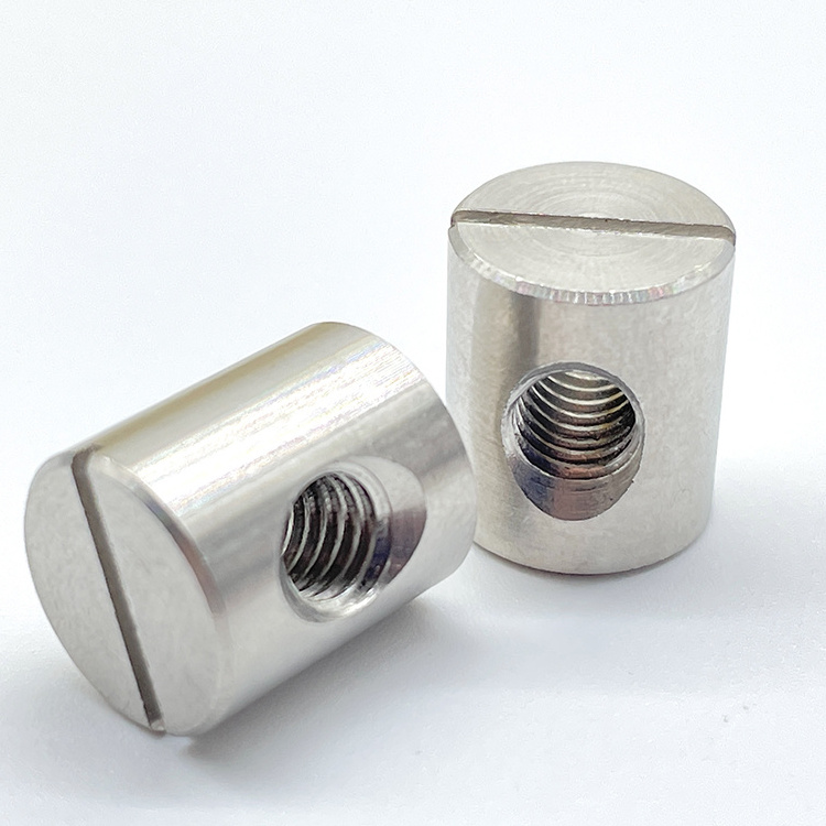 M4 M5 M6 M8 Barrel Bolts Cross Dowel nut Slotted fittings for Beds Crib Chairs Horizontal hole nut