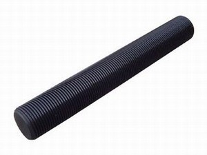 Heavy duty black oxide/zinc plated carbon steel threaded solid rod bar