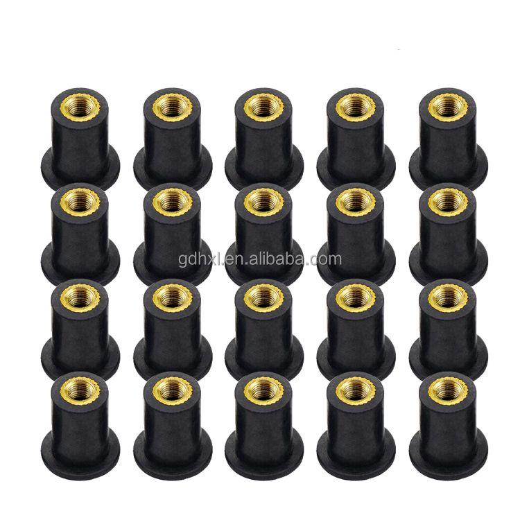 m4 m5 m6 m8 rubber bushing with brass nut brass insert rivnut Motorcycle Automobile Windshield rubber anchor well nut