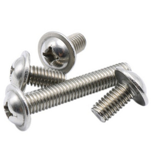 Stainless steel hex socket button flange head screw with collar