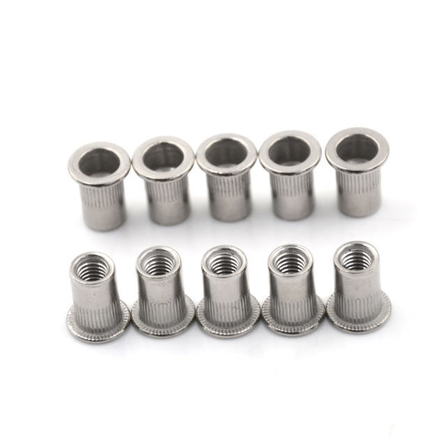 M3 M4 M5 M6 M8 Stainless steel 304 316 flat head knurled body rivet nut