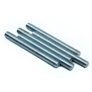 Heavy duty black oxide/zinc plated carbon steel threaded solid rod bar