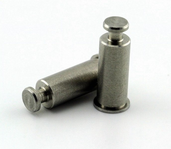 Solid round stainless steel shaft stepped dowel pin