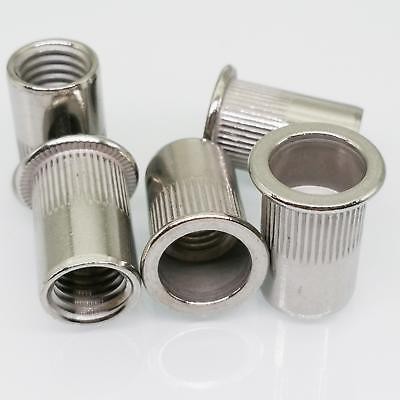 M3 M4 M5 M6 M8 Stainless steel 304 316 flat head knurled body rivet nut