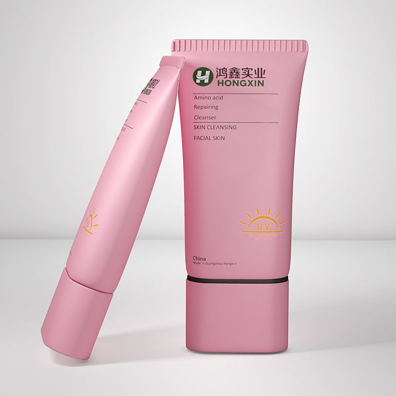 Custom Super Oval Flat Soft Squeeze Tube For Liquid Foundation BB Cream Sunblock  Cream Plastic Packaging