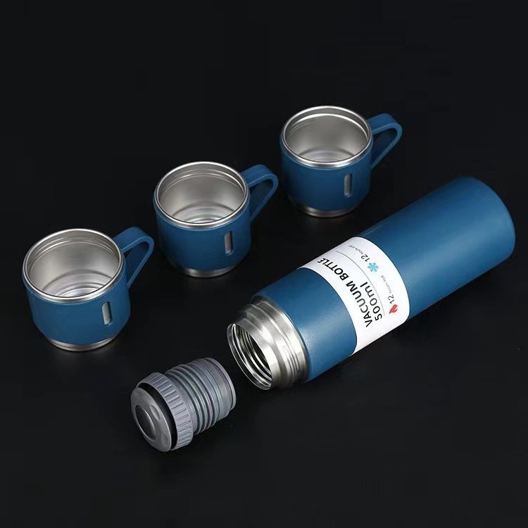 Manufacturer Bottles 500ml Thermos 304 Stainless Steel Vacuum Flask Thermos Cafe Chaud Travel Bottle Set