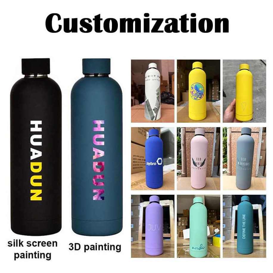 Personalised Custom Vacuum Insulated Thermal Drinking Thermos Bottle Double Wall Stainless Steel Gym Kids Water Bottles