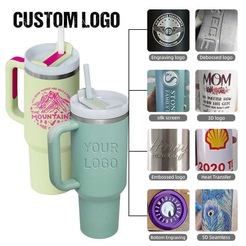 Best Stainless Steel Cups Travel Mug H 2.0 Adventure Quencher Thermal Glasses Insulated Sublimation 40 oz Tumbler With Handle