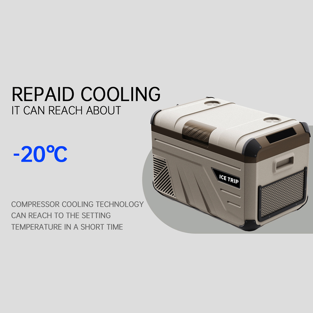 Portable rechargeable 35l car fridge mini compressor camping fridge small car refrigerator