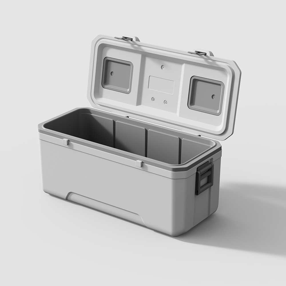 Ice Cooler Box with Lock & Hard Can Coolers Keep Food Fresh Perfect for Fishing Boating