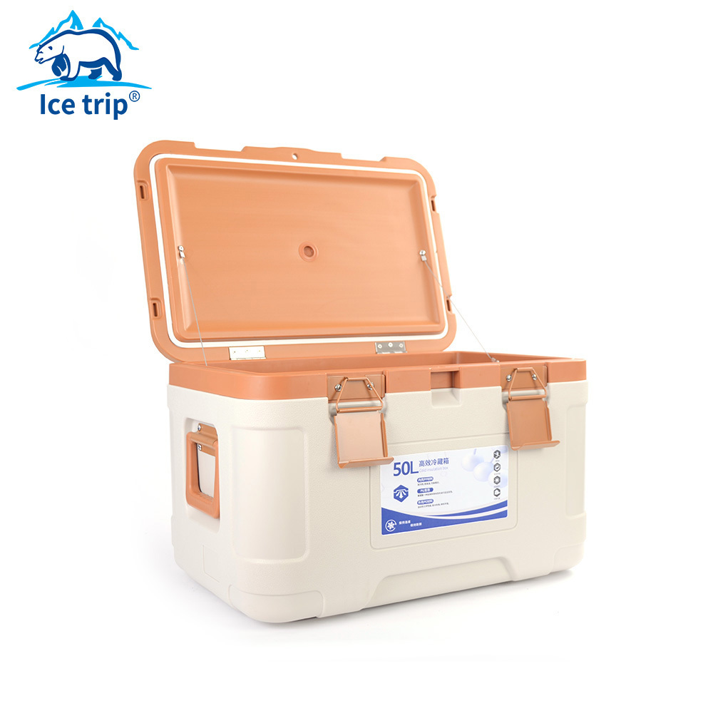 Portable 50L Plastic Outdoor Cooling Camping Refrigerator Freezer Picnic Refrigerator igloo cooler