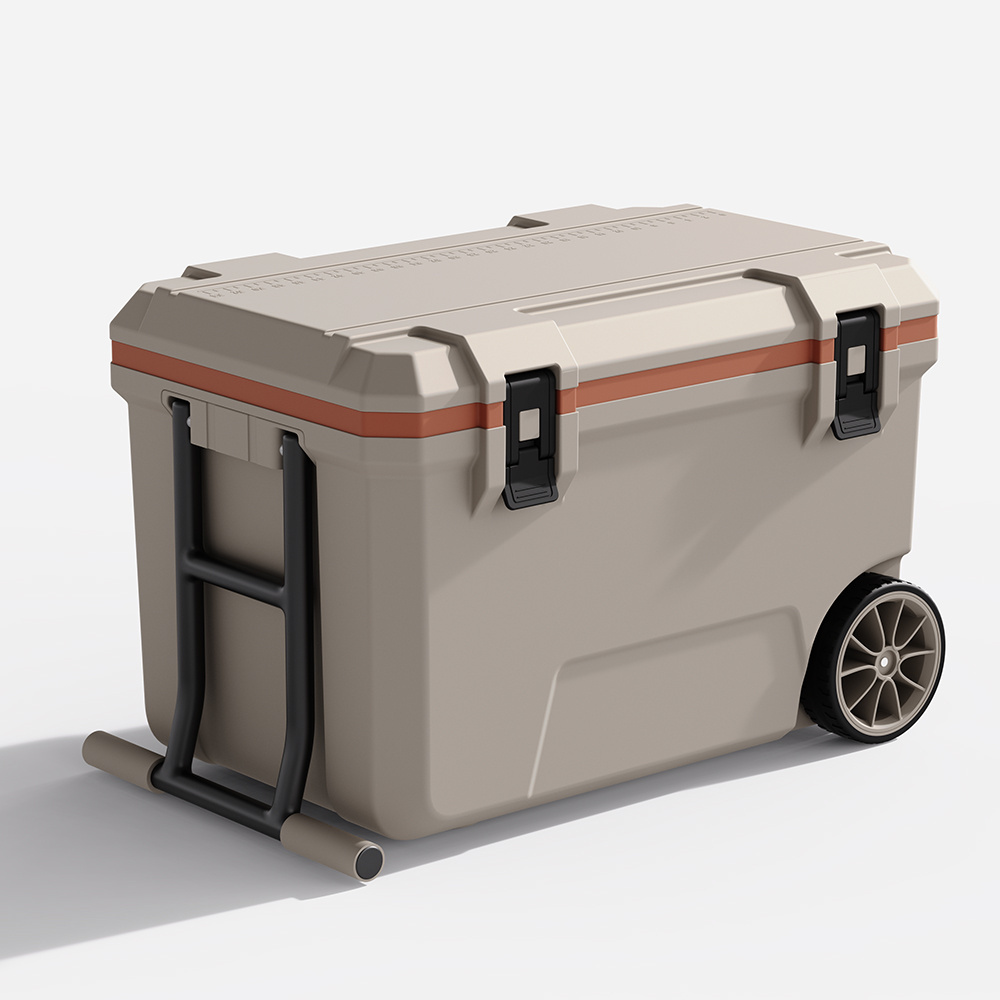 High Performance Hard Insulated Cooler Box 50L Capacity Coolers with Wheels