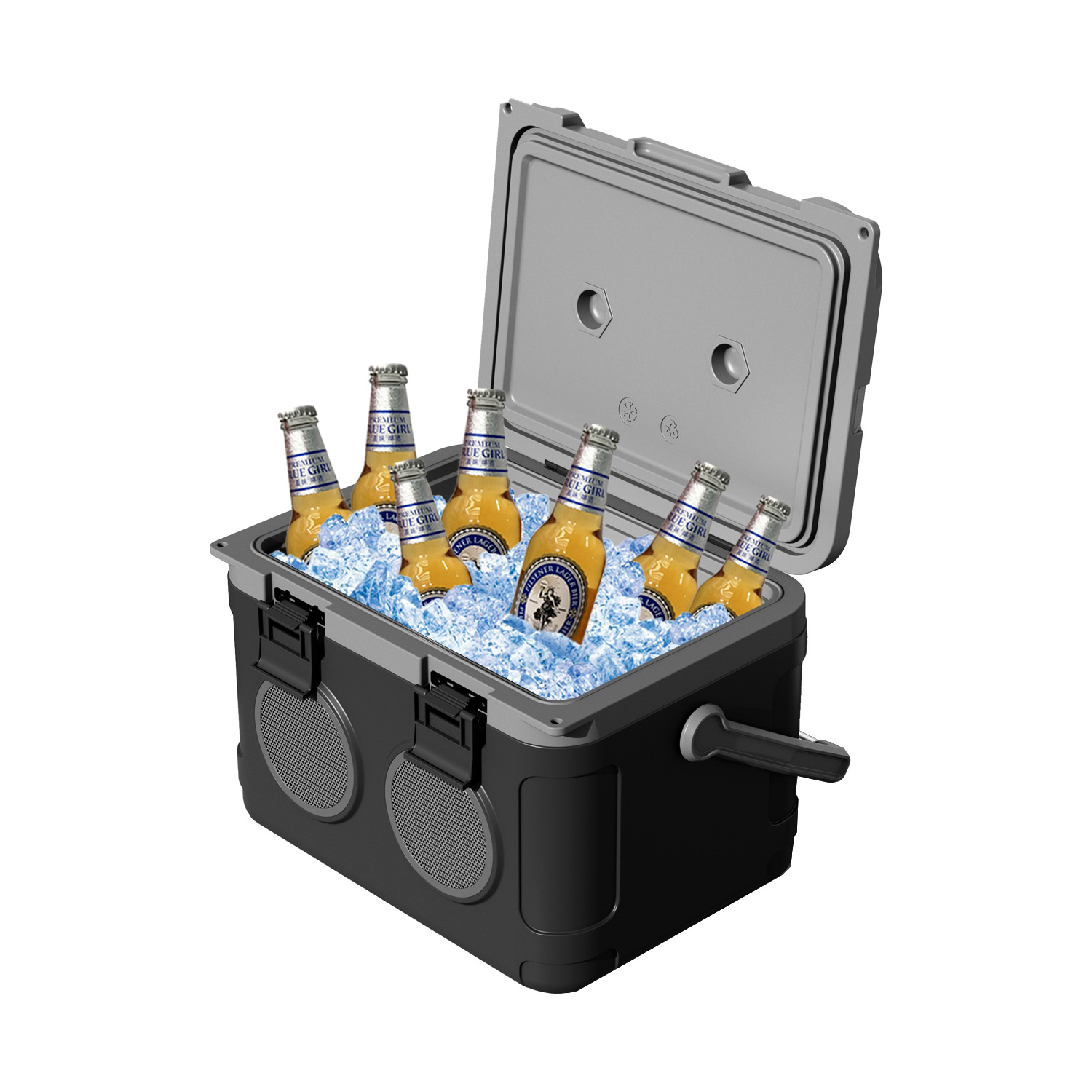 21L Portable PE Insulated Cooler Box With Speaker Wine Chiller Bucket Audio Ice Box Coolers