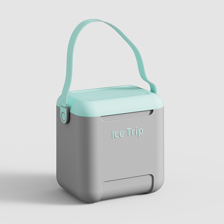 Portable Plastic Hard Ice Box Ice Chest Cooler Durable Green Cooler Box