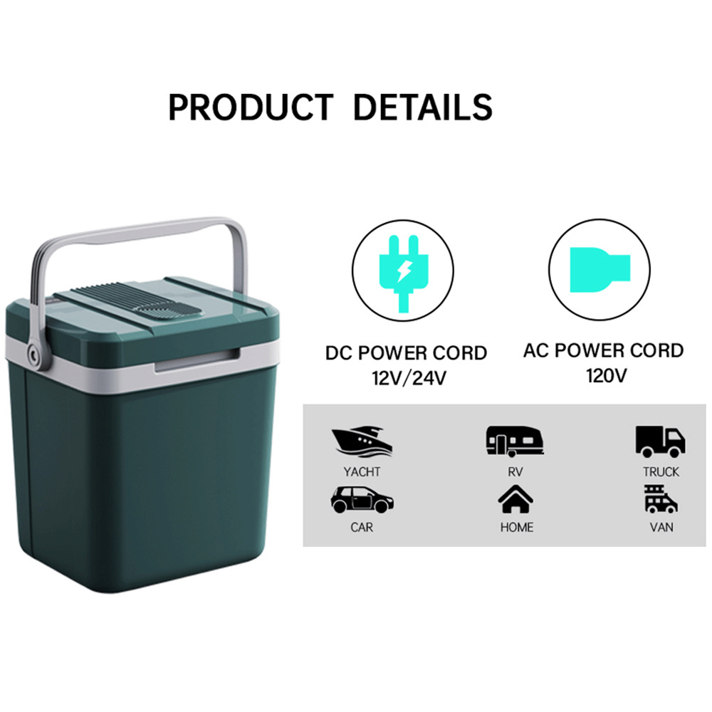 12V 220V AC DC 24L Portable Cooling Electric Car Cooler Box Refrigerator Fridge Thermoelectric Cooler and Warmer