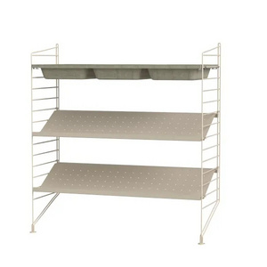 Steel floating shelves with string shoe rack designs Top Display Stand dustproof shoe cabinet shoe racks