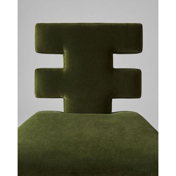 Modern Dining Chair with Backrest Unique Tufted Fabric Upholstery for Restaurant room chairs