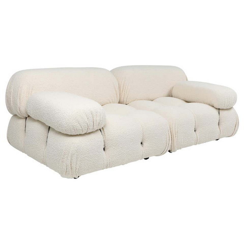 Custom Italian High-End Modular White Velvet Modular System Sofa