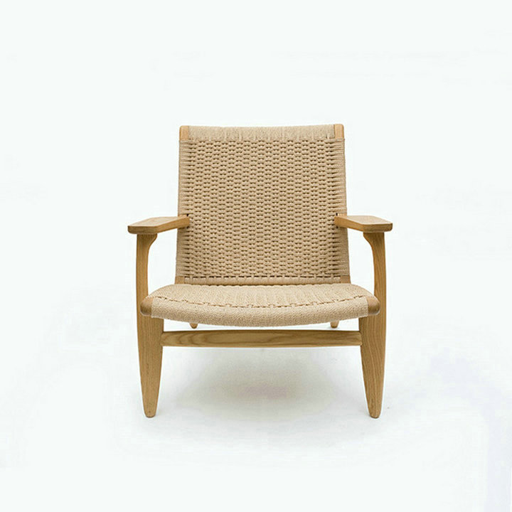 Wooden Furniture Hand Woven Paper Cord and Solid Wood Frame CH25 Easy Chair for Home Furniture