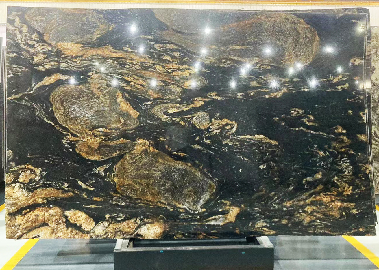 Magma Gold Granite Furniture Countertop Table Top Black Taurus Marble Black Fusion Kitchen Cabinet Counter 20mm Titanium Worktop