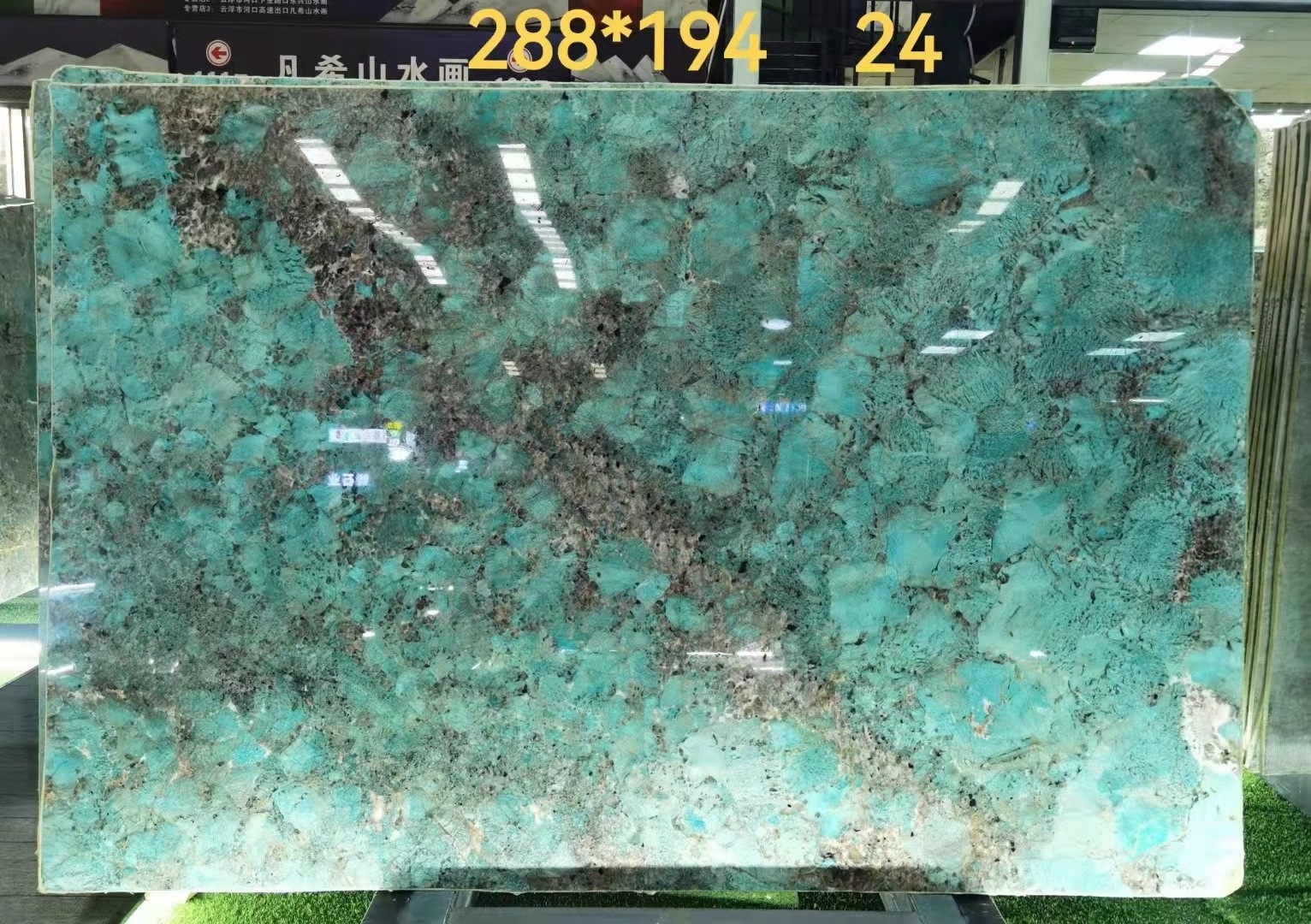 Amazonite Rainforest Green Marble Walling Slab Brazil Luxury Kitchen Island Countertop Bathroom Vanity Top Furniture Marble Top