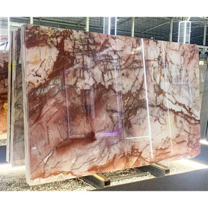 Cosmopolitan Quartzite Pink Crystal Onyx Luxury Stone Rose Furniture Countertop Flooring Walling Slab 1.8cm Marble Table Top