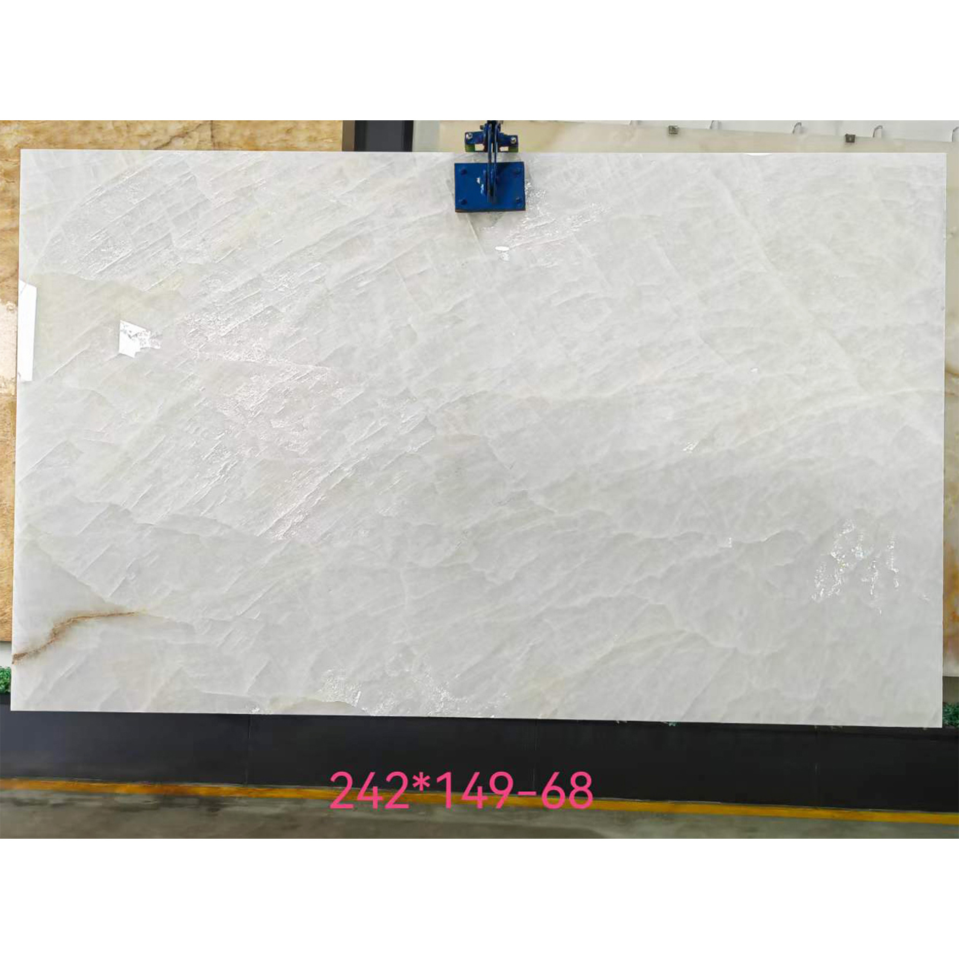 Translucent Ice Age Onyx Crystal Dining Table Backlight Walling Stone Luxury Furniture Counter Top 18mm Thickness Marble Top