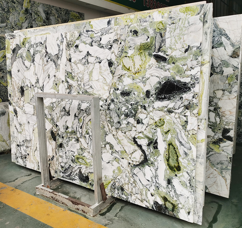 Ice Jade Green Marble Luxury Brazilian Onyx Wall Decoration Cold Jadeite Furniture Countertops 18mm Vanity Marble Top