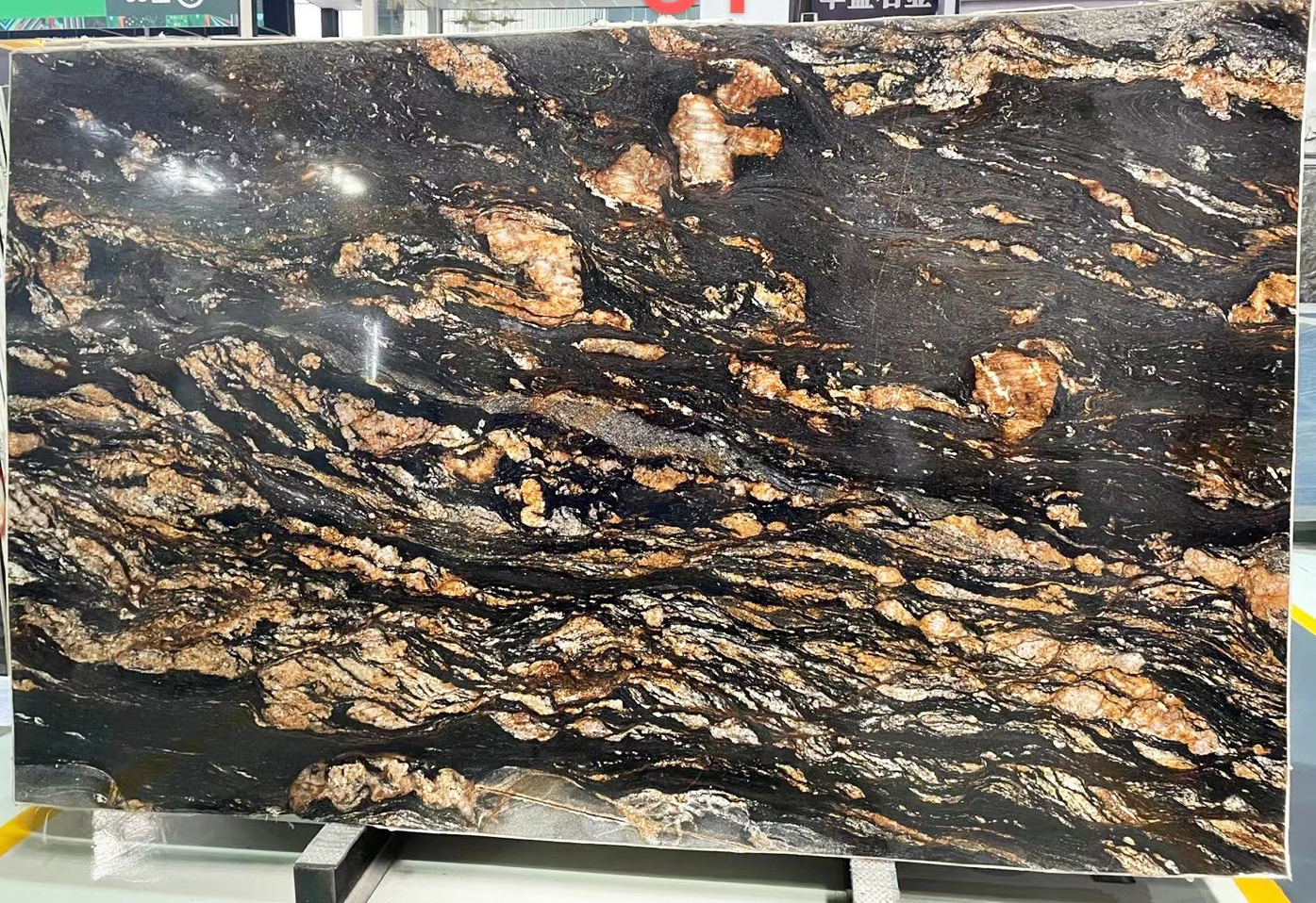 Magma Gold Granite Kitchen Countertop Black Taurus Marble Table Top Black Fusion Island Cabinet Counter 30mm Titanium Worktop