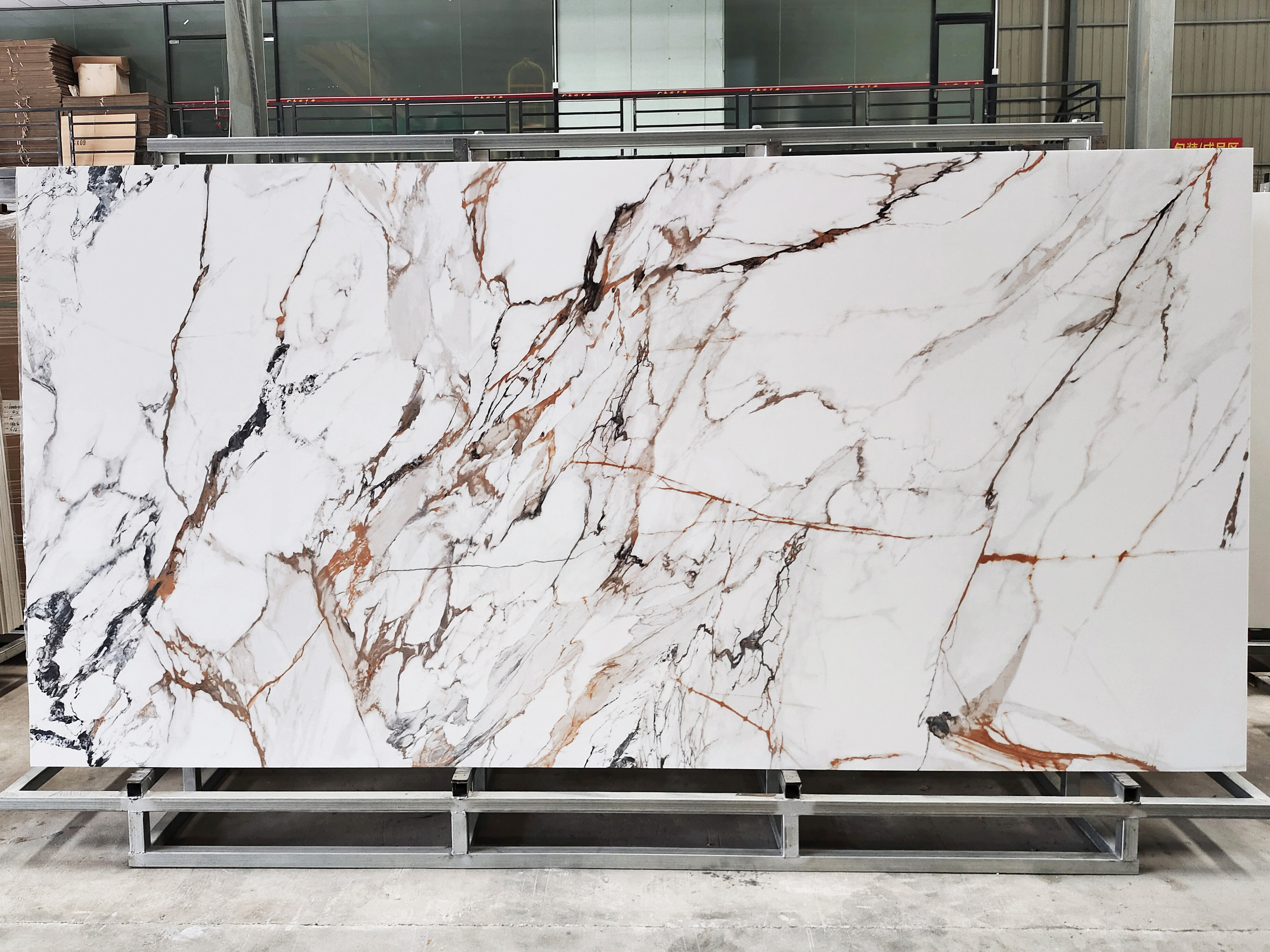 High End 12mm Sintered Stone Table Top Kitchen Counter 1600*3200mm Large Format Walling Tile Marble Top 126'' Porcelain Panel