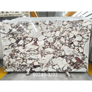 Hot Selling Purple Calacatta Natural Marble Bulgari Marble Stone Feature Wall Decorative Tile Villa Staircase Step Windowsill