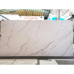 Fishbelly Gold White Big Size Raw Porcelain Slabs 3200*1600*12mm Ceramic Tile Customized Kitchen Countertop Table Top Worktop