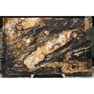 Magma Gold Granite Kitchen Countertop Black Taurus Marble Table Top Black Fusion Island Cabinet Counter 30mm Titanium Worktop