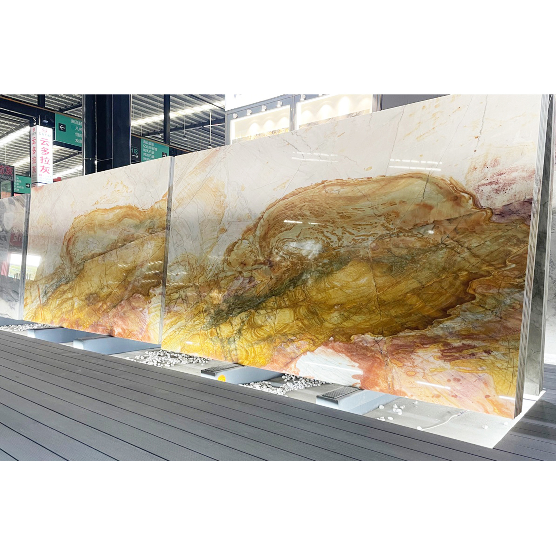 Dunhuang Frescos Marble Background Wall Cladding Hotel Lobby Club Villa Luxury Decoration 18mm 20mm Countertop Brown Marble Top