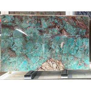 Amazonite Rainforest Green Marble Walling Slab Brazil Luxury Kitchen Island Countertop Bathroom Vanity Top Furniture Marble Top