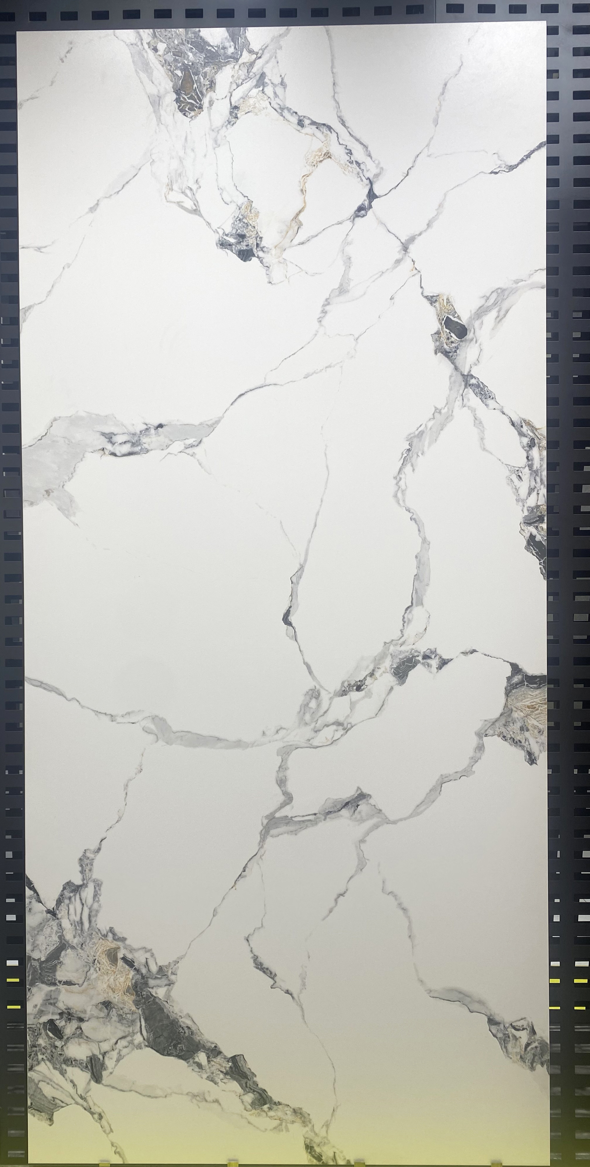 White Marble Veins Kitchen Countertop 1520*3050*20mm Full Edge Finish Sintered Stone Large Porcelain Tiles Bathroom Counter Top