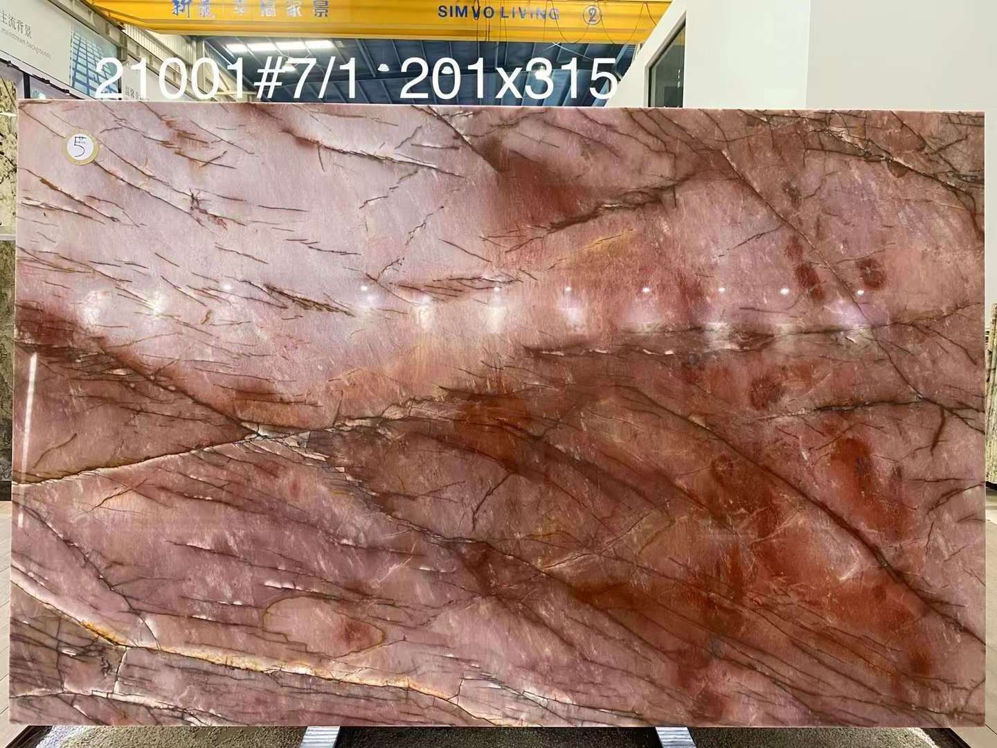 Cosmopolitan Quartzite Pink Crystal Onyx Luxury Stone Rose Furniture Countertop Flooring Walling Slab 1.8cm Marble Table Top