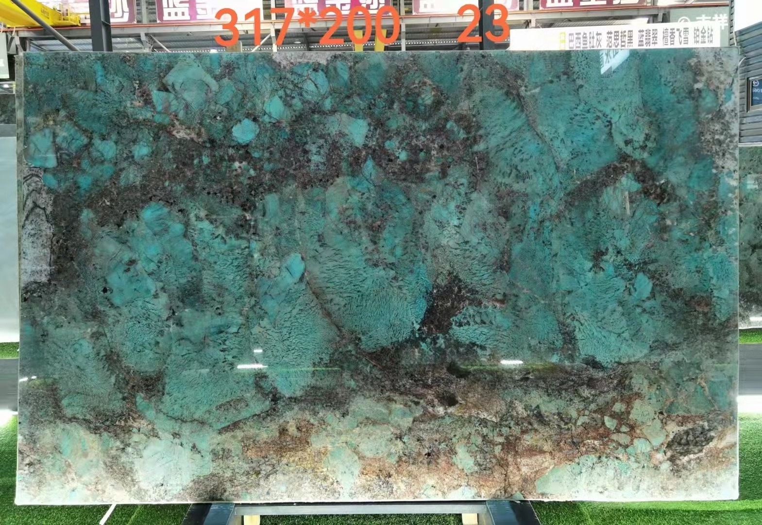 Amazonite Rainforest Green Marble Walling Slab Brazil Luxury Kitchen Island Countertop Bathroom Vanity Top Furniture Marble Top