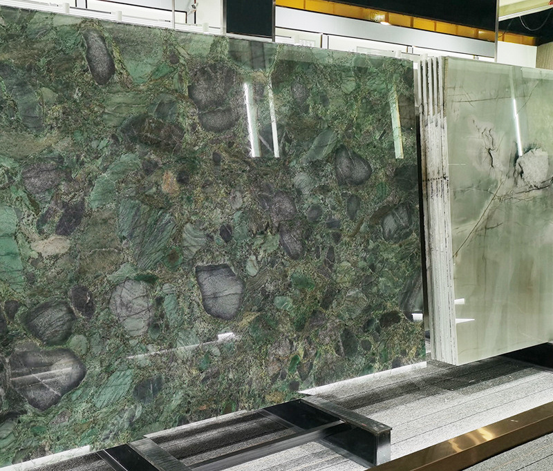 Green Emerald Real Marble Stone Granite Building Material Background Decoration Tile Dark Green 2cm Marble Table Top Countertop